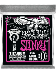 ERNIE BALL 3123 Coated Titanium Super Slinky