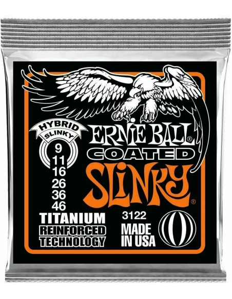 ERNIE BALL 3122 Coated Titanium Hybrid Slinky